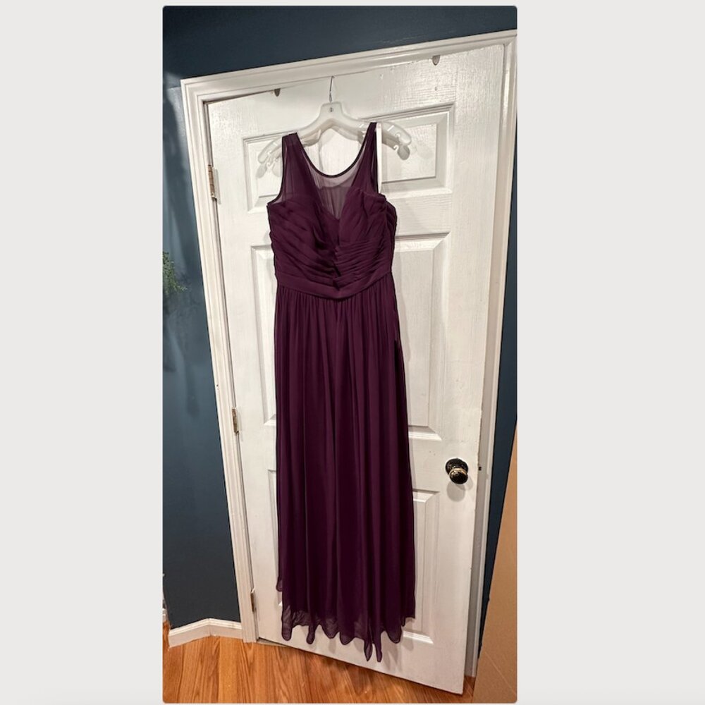 Azazie Nina Grape Bridesmaid Dress – Size A20 (Worn Once, No Tags)